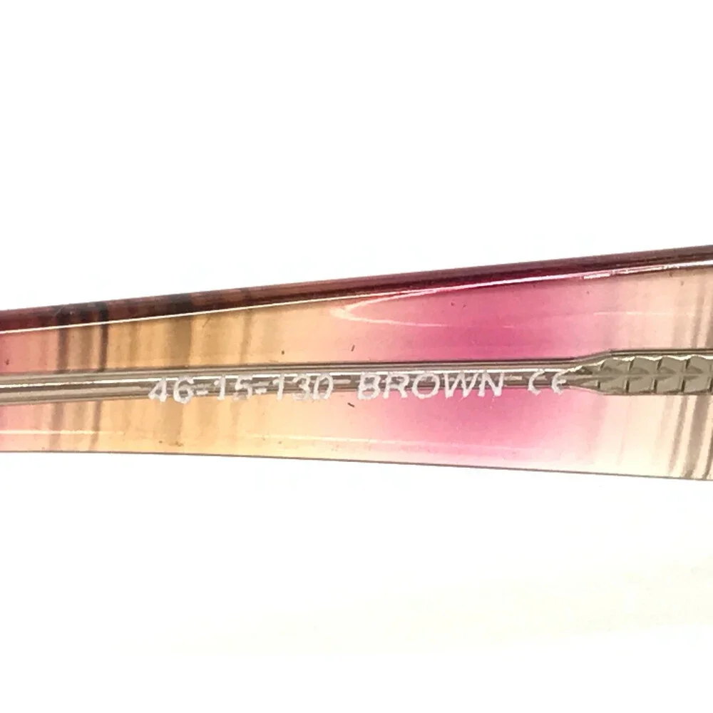 Capri 4U Eyeglasses Frames US55 BROWN Pink Clear Rectangle Full Rim 46-15-130